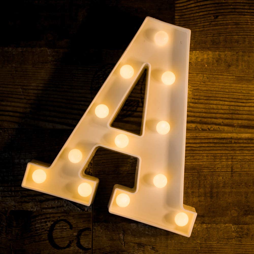 1 pcs 22 cm Marquee Alphabet Shaped Led Light for Home Decoration and Wall Lamp,Modernartmart