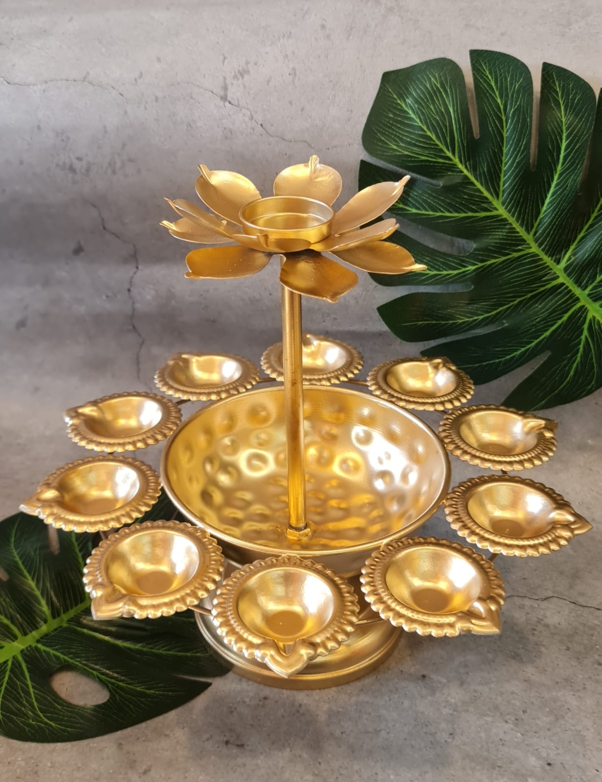 2 layer diya stand size 13 inch height,Modernartmart