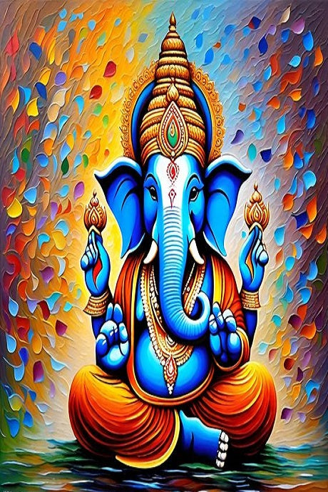 Lord Ganesha Painting  Print as a Piece of Figurative Art,modern art mart