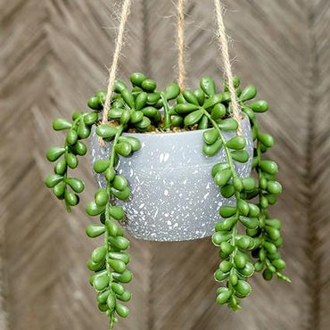 1 Pc Artificial Hanging Plant with Plastic Pot,Home Decor-Decorative Pot, Modernartmart