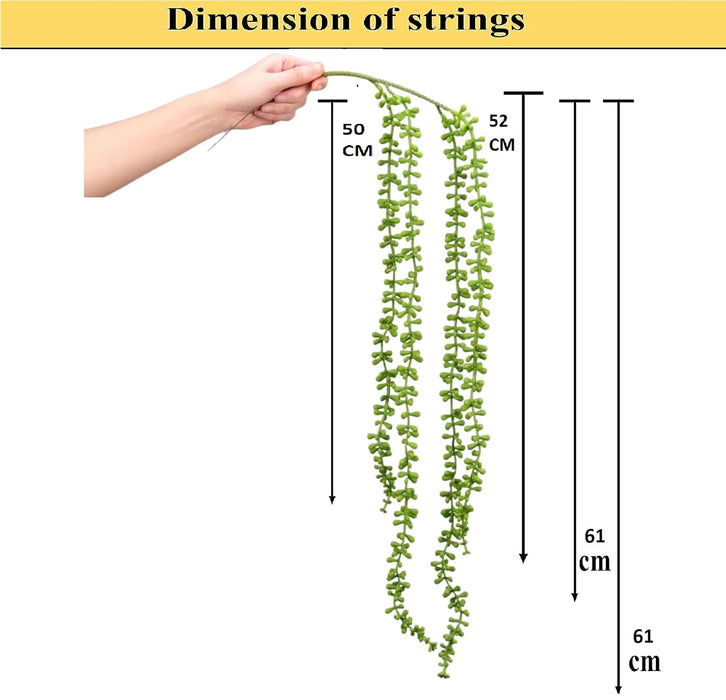 1 Lines Artificial Succulent Plant Flower Wall Hanging Leaf Money Plant Flowers(61 cm),Modernartmart