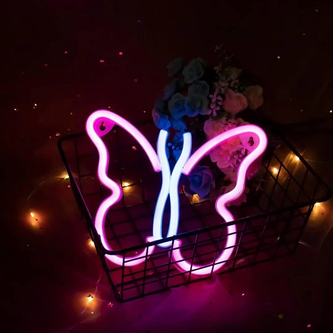 1 Pcs Butterfly Neon Colorful LED Light for Home Decoration, Brighten Up Your Living Space, Modernartmart