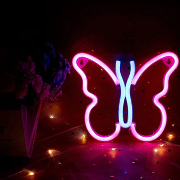 1 Pcs Butterfly Neon Colorful LED Light for Home Decoration, Brighten Up Your Living Space, Modernartmart