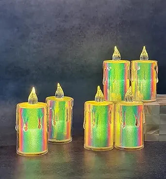 3 pcs Flameless and Smokeless Decorative Candles Acrylic Led Tea Light ,Modernartmart