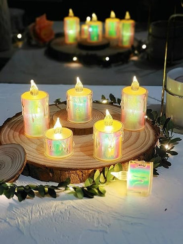 3 pcs Flameless and Smokeless Decorative Candles Acrylic Led Tea Light ,Modernartmart