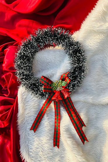 1 Pc Exquisite Christmas Wreath with Bowknot Hanging Decoration , Modernartmart