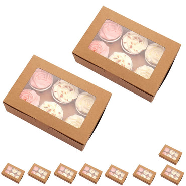 20 pcs Decorative Folding Paper Gift Boxes With 6 Cupcake Holder,Modernartmart