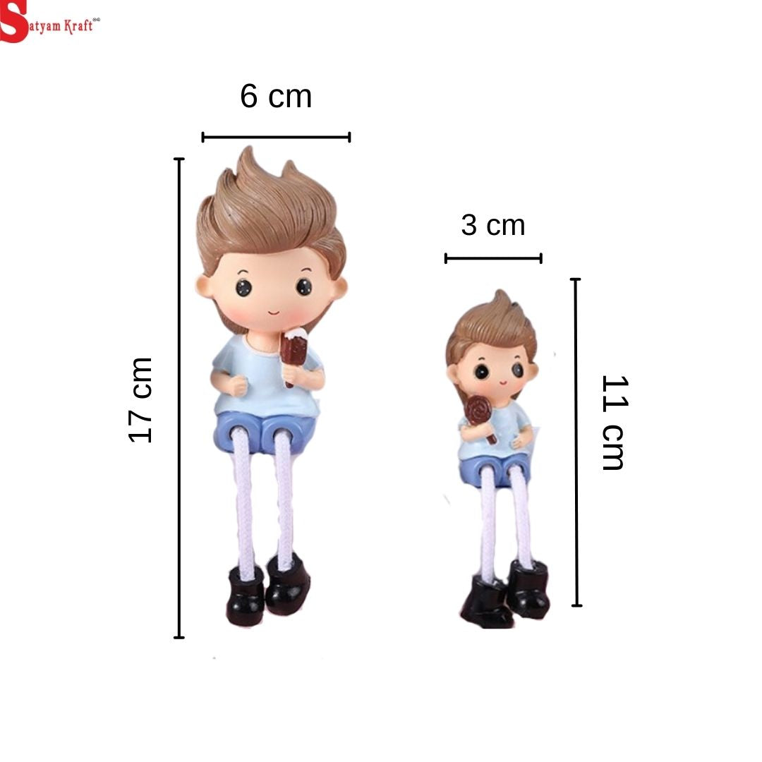 4 pcs Hanging Legs Cute Boy and Girl Home Decor Showpiece,Modernartmart