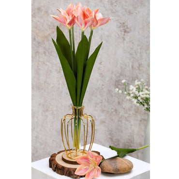 5 Pcs Lily Artificial Flowers Sticks For for Gifting,/Bouquet, Home, Garden, Office Corner,Modernartmart