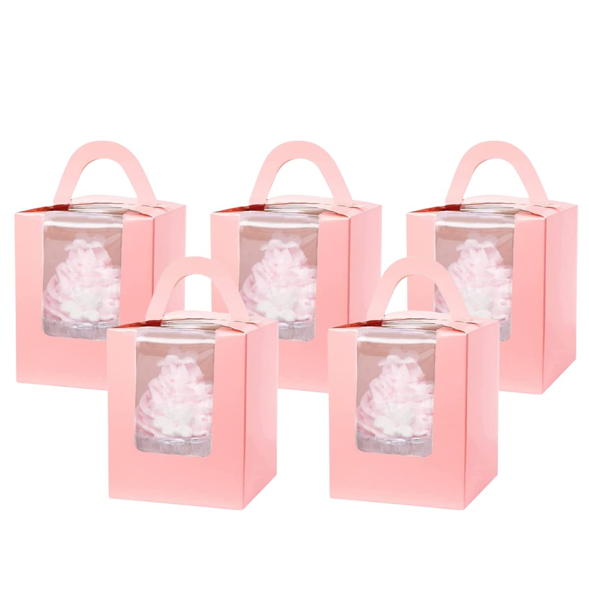 20 Pcs Decorative Folding Paper Gift Boxes With Window For Gifting Chocolates,Modernartmart