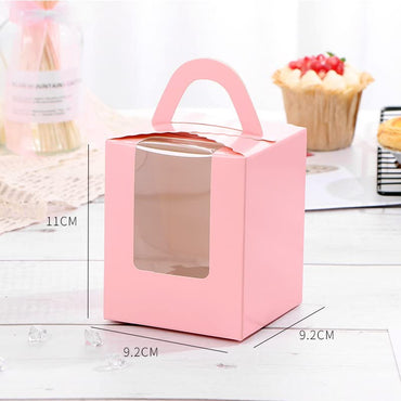 20 Pcs Decorative Folding Paper Gift Boxes With Window For Gifting Chocolates,Modernartmart