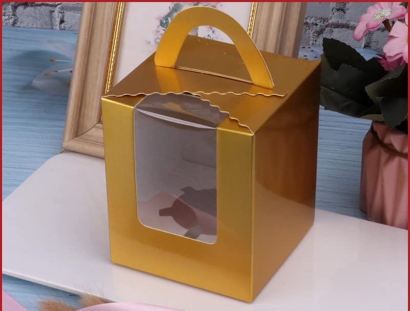 20 Pcs Decorative Folding Paper Gift Boxes With Window For Gifting Chocolates,Modernartmart