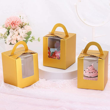 20 Pcs Decorative Folding Paper Gift Boxes With Window For Gifting Chocolates,Modernartmart