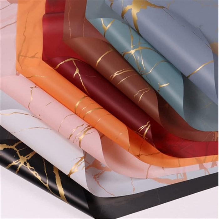 10 Pcs Gradient Gift Wrapping Paper Bouquet Paper Waterproof Korean Paper Sheets Birthday Colorful Paper Set ,Modernartmart