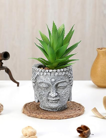 1 PC Mini Artificial Green Succulent with Aesthetic Ceramic Pot, Indoor Faux Flower Plant,Modernartmart