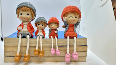 1 set Hanging Legs Cute Boy and Girl Toy Home Decor Showpiece,Modernartmart