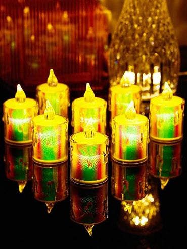 3 pcs Flameless and Smokeless Decorative Candles Acrylic Led Tea Light Candle Perfect,Modernartmart