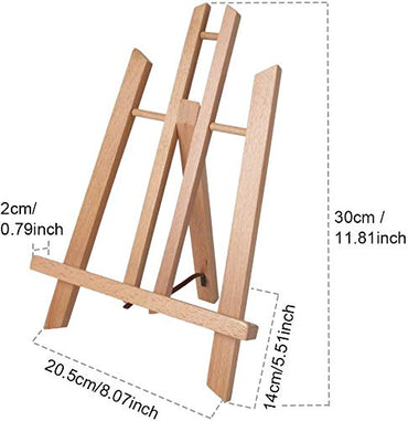 30 Cm Wooden Foldable and Lightweight Tabletop Display Easel Painting Stand,Modernartmart