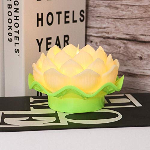 1 pcs Lotus Shape Flame Less Led Candle for Home Decoration,Modernartmart