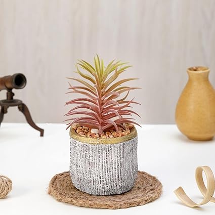 1 PCS Mini Artificial Succulent with Ceramic Pot for Home Decor,Modernartmart