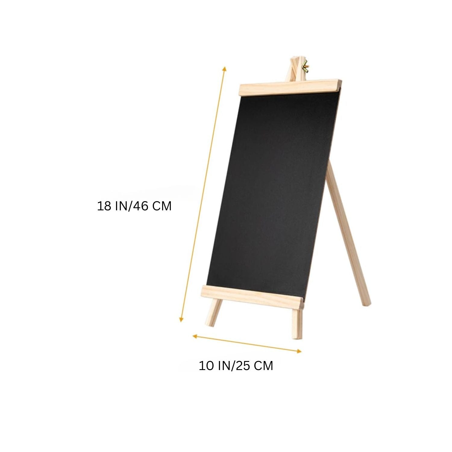 1 Piece Wooden Mini Foldable and Lightweight Tripod Easel with Chalk board Black Board for Kids Learning,Modernartmart