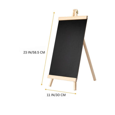 1 Piece Wooden Mini Foldable and Lightweight Tripod Easel with Chalk board Black Board for Kids Learning,Modernartmart