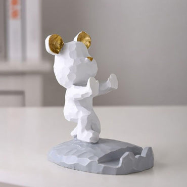 1 Pc Mobile Stand Cool Bear Design Mobile Holder, Fun 3D Cartoon Design,modernartmart