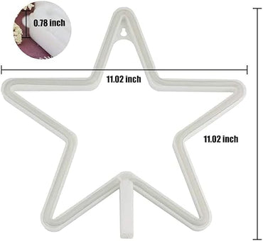 1 Pc Star Design Neon LED Light Acrylic Material for Christmas Decoration and Home Decoration,Modernartmart