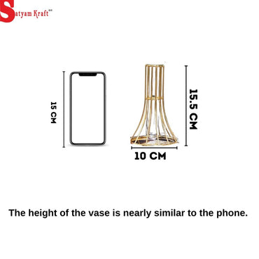 1 Pcs Propagation Station with Metal Frame, Test Tube Glass Items Vase for Flower Pot,Modernartmart