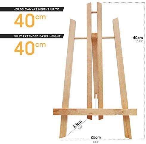 40 cm Wooden Foldable and Lightweight Tabletop Display Easel Painting Stand,Modernartmart