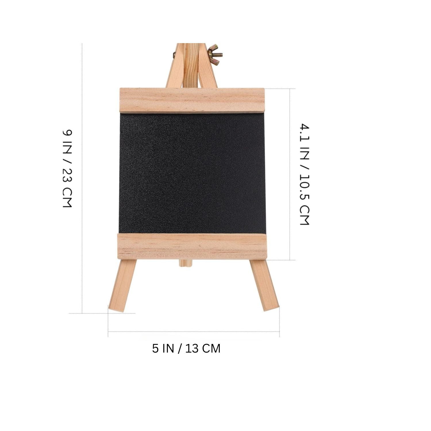 2 Pcs Wooden Mini Foldable and Lightweight Tripod Easel with Chalk board Black Board,Modernartmart