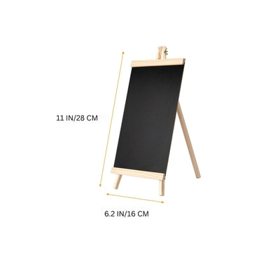 2 Pcs Wooden Mini Foldable and Lightweight Tripod Easel with Chalk board Black Board,Modernartmart