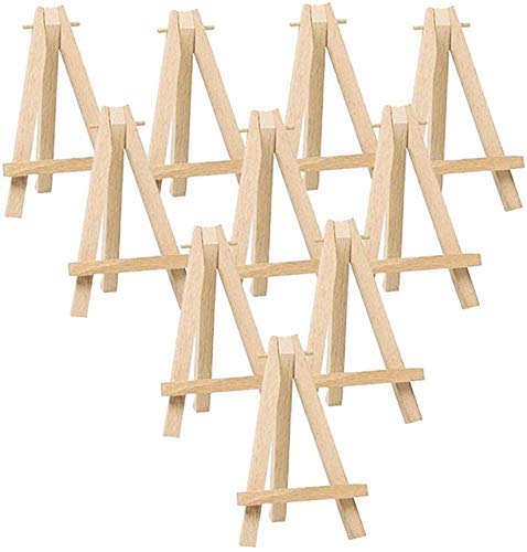 6 inch - 12 Pieces Wooden foldable and lightweight Mini Tripod Easel Stand for Small Tabletop ,Modernartmart