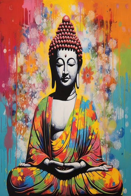 budhha painting Art  for Living Room Print,Modern art mart