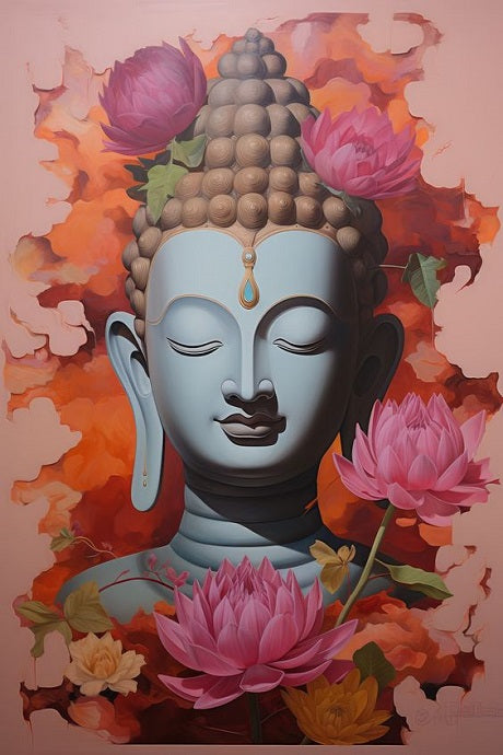 budhha painting ART love Print,Modern art mart