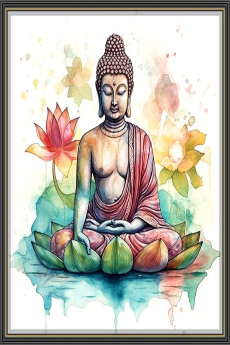 budhha painting heaven on  the earth Print,Modern art mart