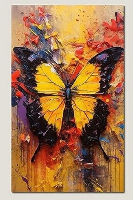 Beautiful Butterfly Scene Print Modern Art Print ,modern art mart