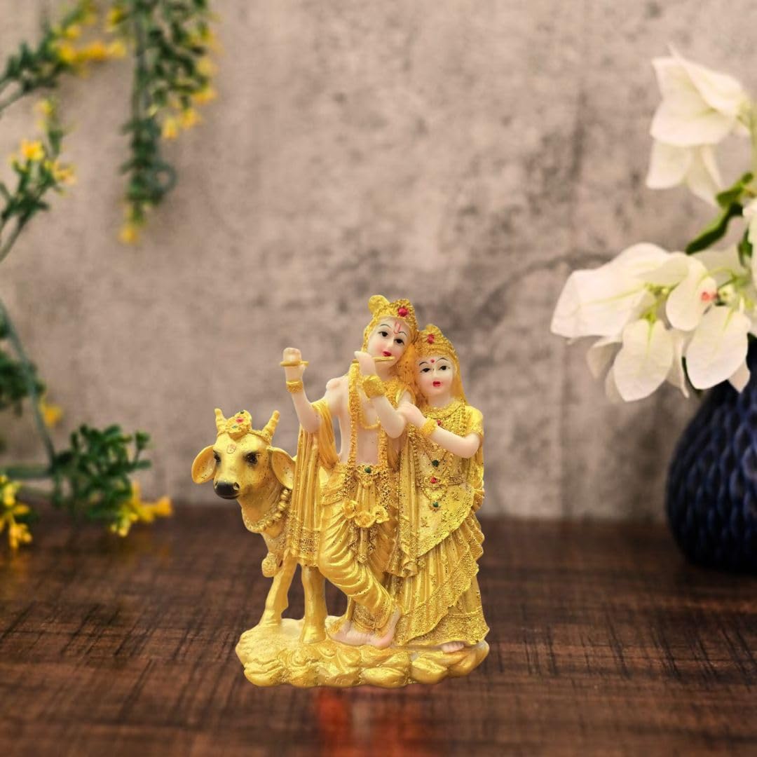 1 Piece Shree Radhakrishna Murti - RadhaKrishna Statue Decor Items God Idol Decoration,Modernartmart