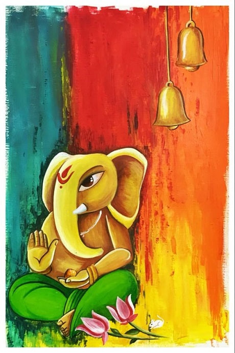 Grace in Ganesha Print, wall painting,modern art mart