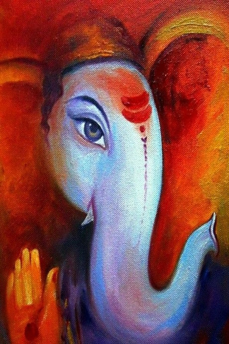 Infinite Grace reminder Print- the Ganesha painting, wall art,modern art mart