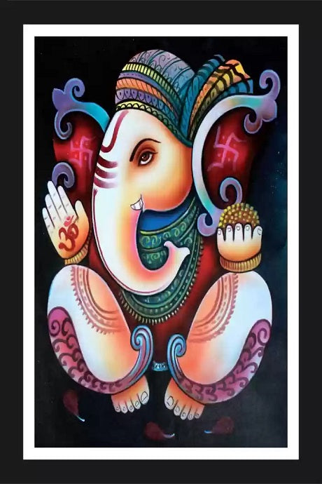 The Source of Life- Ganesha art Print Print, wall painting,modern art mart