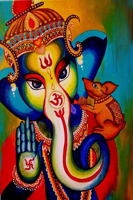 Ganesha and Ganesha Artwork Print,modert art for large room,modern art mart