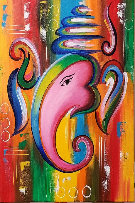 The Essence of Lord Ganesha Paintings Print, modern art mart