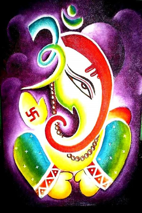 Ganesha Ganesha Paintings Print A Symbol good vibes, modern art mart