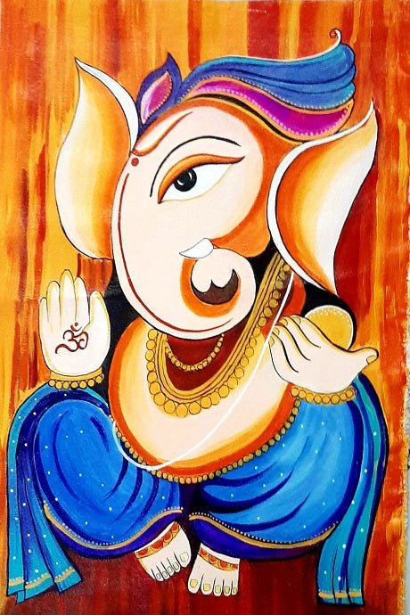 Ganesha-the source of life Print, acrylic art,modern art mart