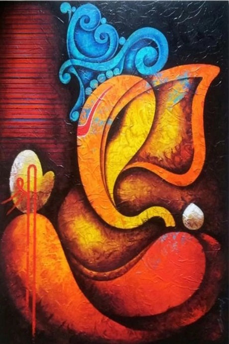 Ganesha acrylic art Print, home wall décor,modern art mart