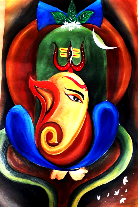 Capturing Ganesha’s Print Essence of grace, wall décor,modern art mart