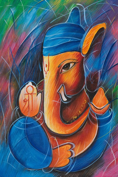 large wall room ganesha art work Print,modern art mart