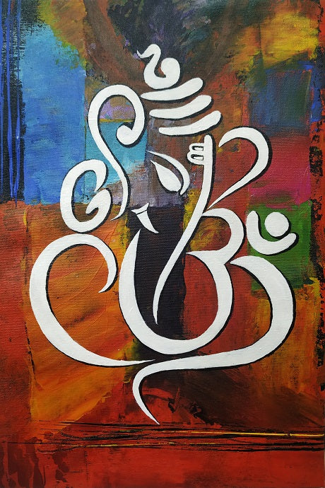 Home Décor Ganesha Large painting Print,modern art mart