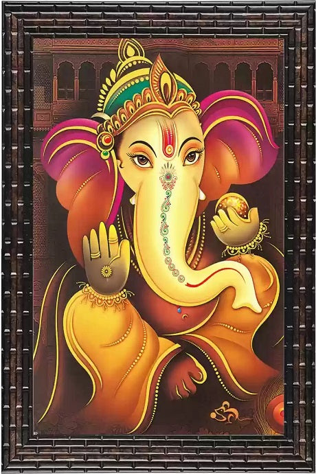 Lord shri Ganesha Painting Print as a Piece of Figurative Art,modern art mart